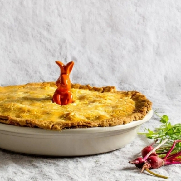 Shell Pink Bunny Rabbit Pie Vent Funnel Le Creuset Like A Pie Bird NLA - Picture 9 of 9